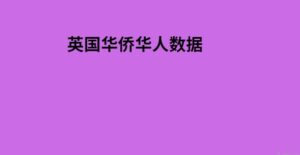 英国华侨华人数据